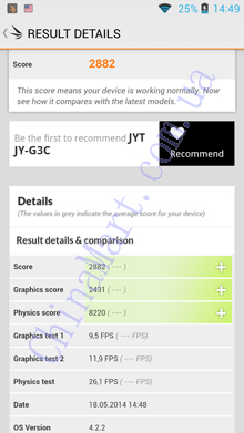 3d mark test Jiayu g3c